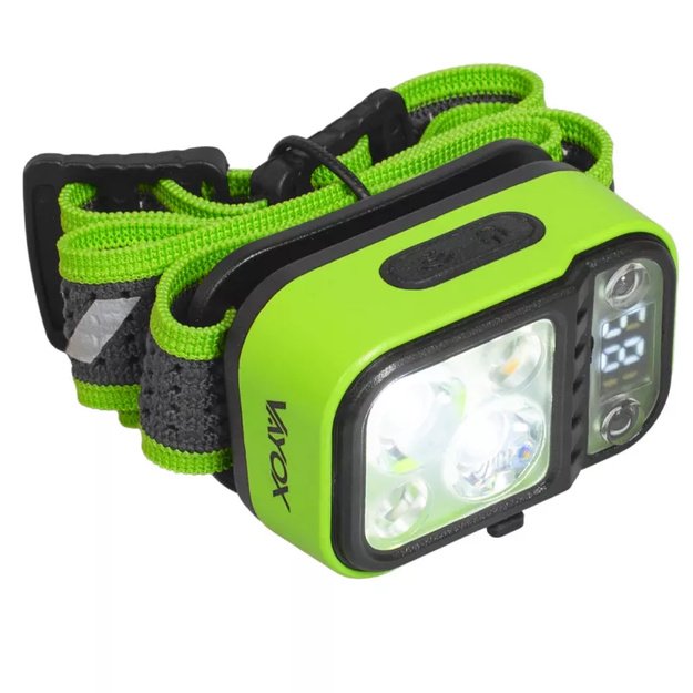 Vayox įkraunamas galvos žibintas 220lm 800mAh IPX4 (šilta, neutrali, raudona) VA0454