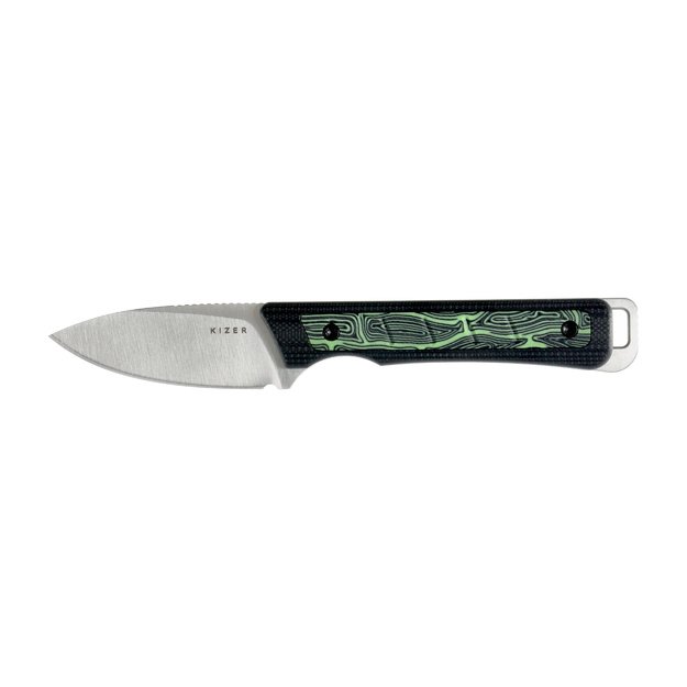 Kizer Whiskey Jack peilis Black/Damascus G10, Satin AEB-L by Jonathan Styles (1108A3)