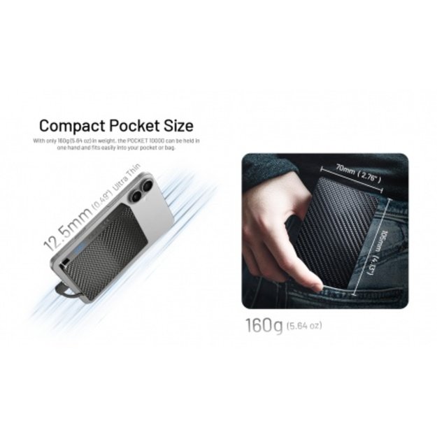 „Nitecore“ išorinė baterija „POCKET10000“ – 10000 mAh