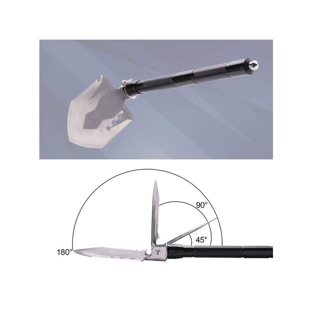 Daugiafunkcinis turistinis kastuvėlis 16-in-1