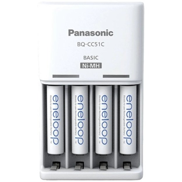 Зарядное устройство Panasonic Eneloop BQ-CC51 + 4 x R03/AAA Eneloop 800mAh Ni-MH BK-4MCDE