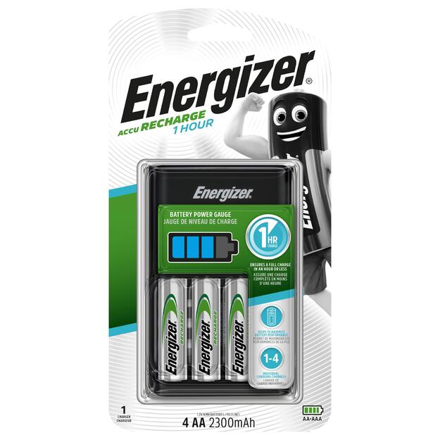 Energizer Ni-MH battery charger "1 HOUR" + 4 x R6/AA 2300 mAh