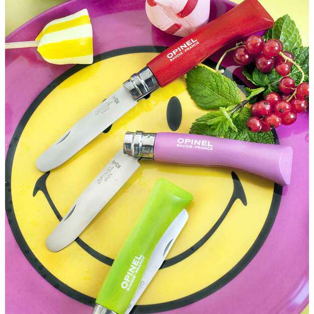 My first Opinel No. 7 Children's knife with a pink handle