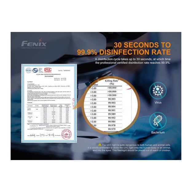 Fenix LD32UVC LED žibintuvėlis
