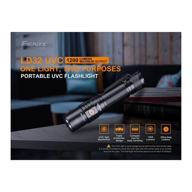 Fenix LD32UVC LED žibintuvėlis