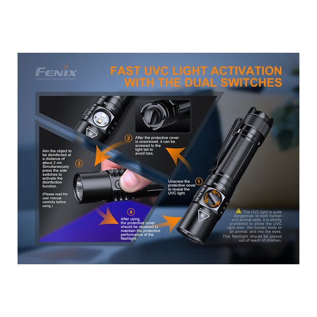 Fenix LD32UVC LED žibintuvėlis