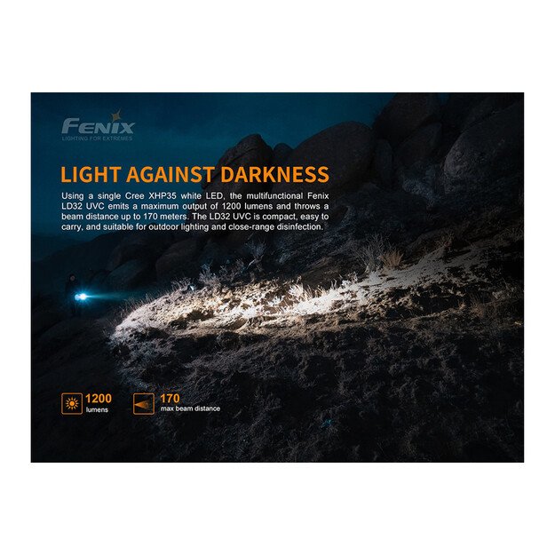 Fenix LD32UVC LED žibintuvėlis