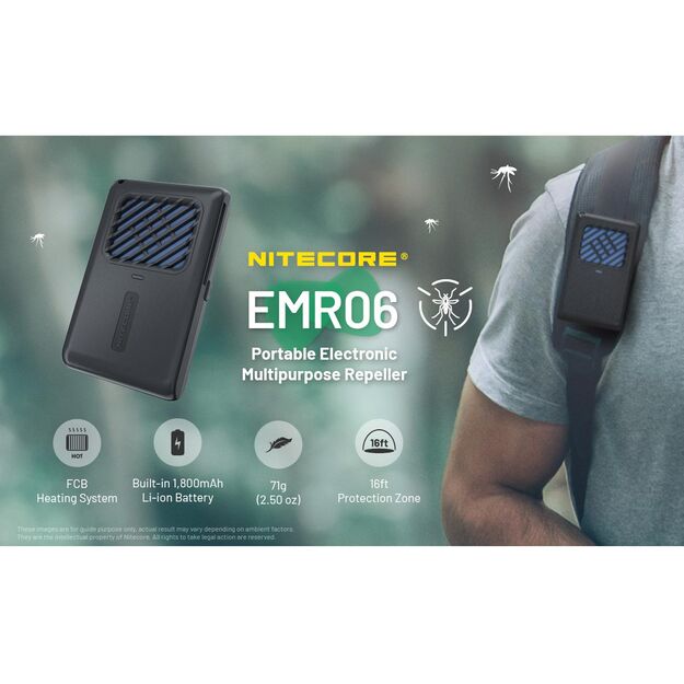 Nitecore EMR06 - отпугиватель комаров, встроенная перезаряжаемая батарея