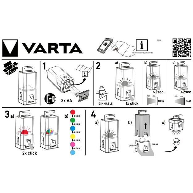 Varta Outdoor Ambiance L10 lauko žibintas 3xAA 16666
