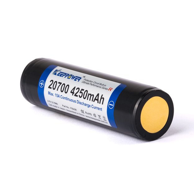 Keeppower 21700/20700 R 15A - 4250mAh 3.6V - 3.7V Li-Ion аккумулятор с печатной платой