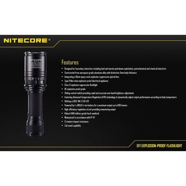 Nitecore EF1 žibintuvėlis
