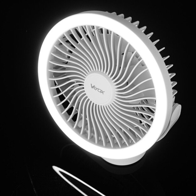 Vayox Перезаряжаемый вентилятор с подсветкой VA0338W Белый