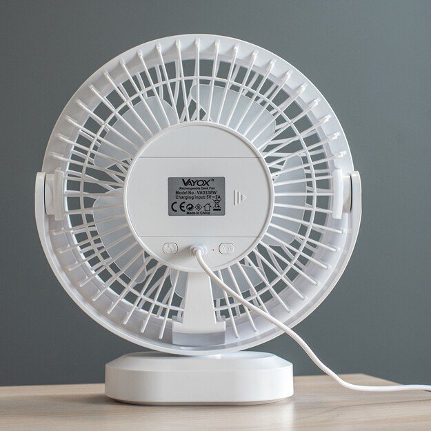 Vayox Перезаряжаемый вентилятор с подсветкой VA0338W Белый