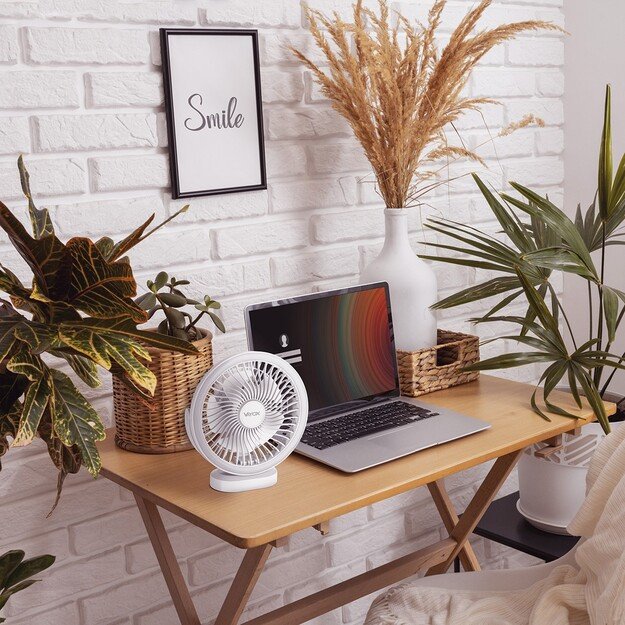 Vayox Перезаряжаемый вентилятор с подсветкой VA0338W Белый