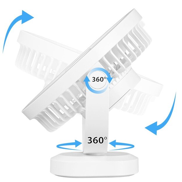 Vayox Перезаряжаемый вентилятор с подсветкой VA0338W Белый