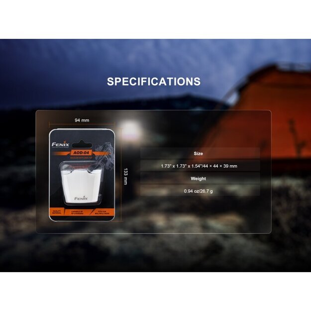 Fenix difuzorius baltas AOD-04 TK22R TK26R C7 WF25RM