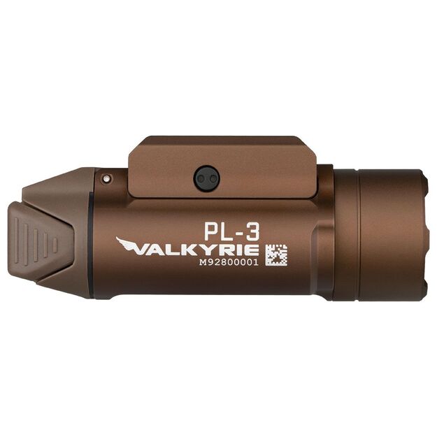 Olight PL-3 Valkyrie prožektorius ant pistoleto, desert tan