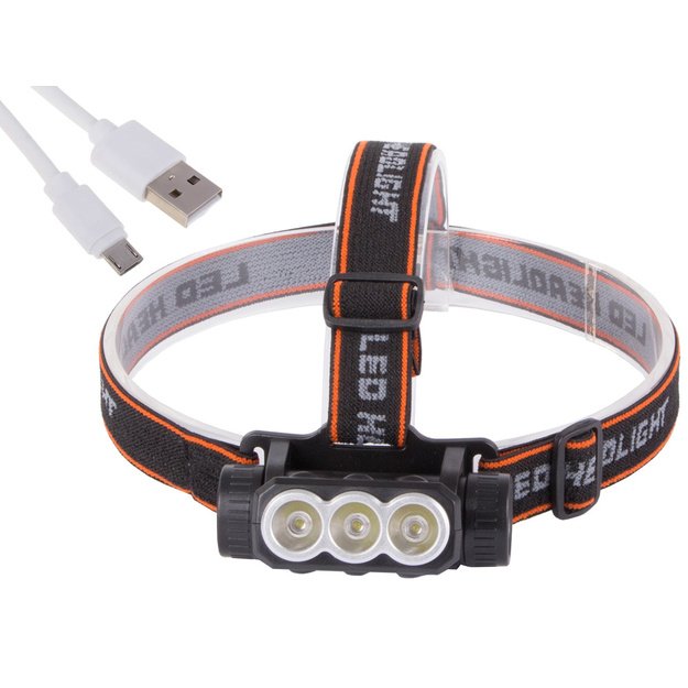 Žibintuvėlis ant galvos 3x LED SQ-813