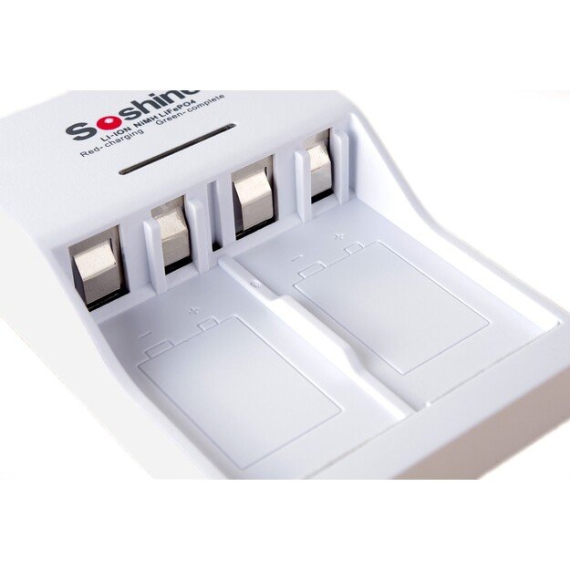 Soshine kronų įkroviklis Li-ion, NiMH, LiFP, NiMH