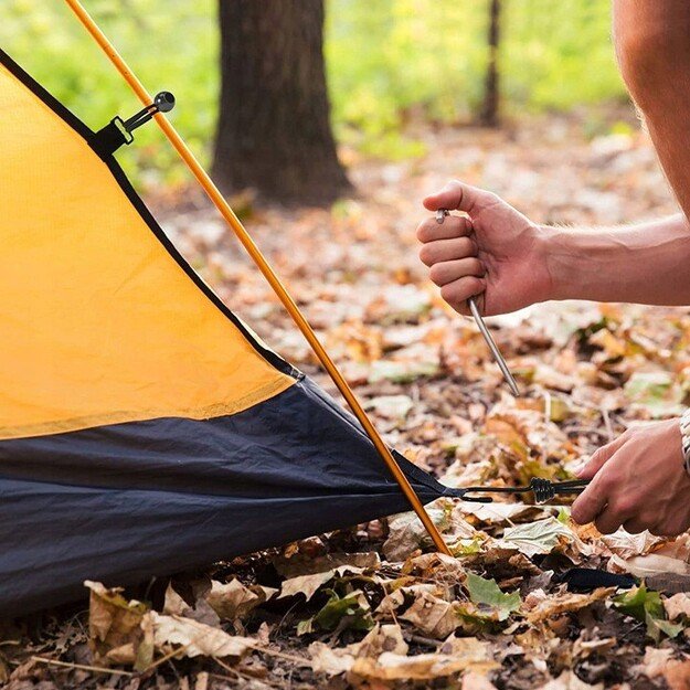 Elastinė guma su metaliniu kabliuku 60 cm oranžinė