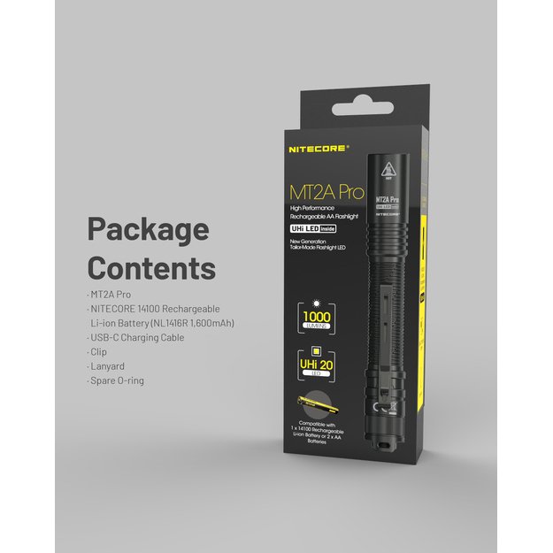Nitecore MT2A PRO žibintuvėlis 1000lm