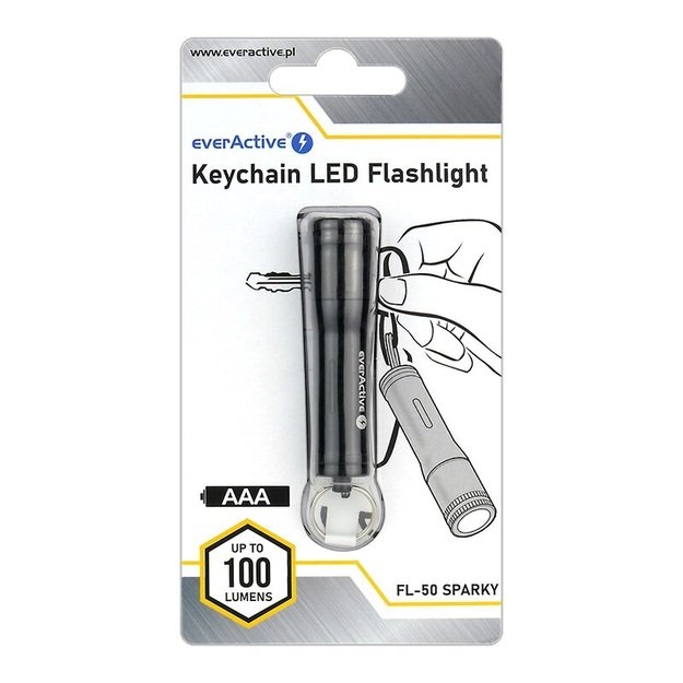 EverActive FL-50 Sparky LED žibintuvėlis prie raktų AAA