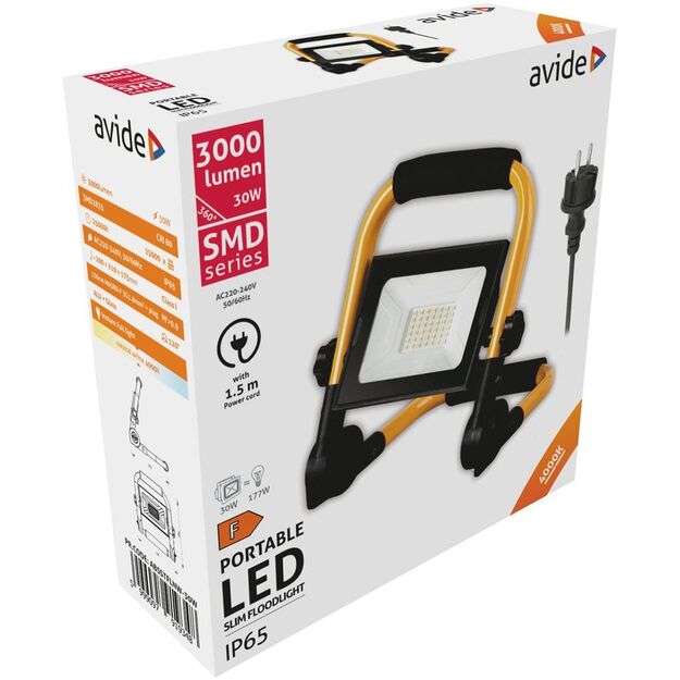 Avide LED floodlight 30W 220V cable 1,5m