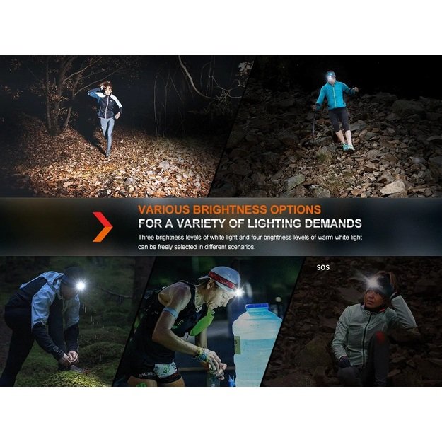 Fenix ​​HM65R-T V2.0 žibintuvėlis Dark Purple