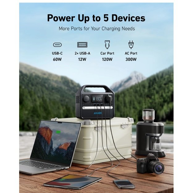 Anker 521 nešiojama elektros stotelė 256Wh 300W