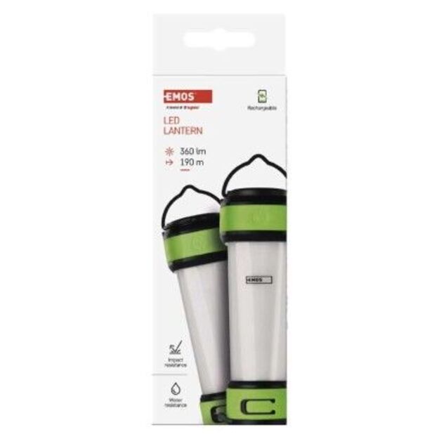 EMOS Перезаряжаемый походный фонарь 360 лм 4000 мАч P4009