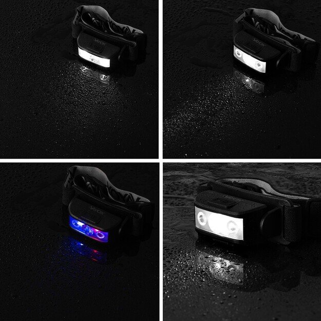 Vayox Įkraunamas žibintuvėlis ant galvos 100lm LED + 2xLED VA0174