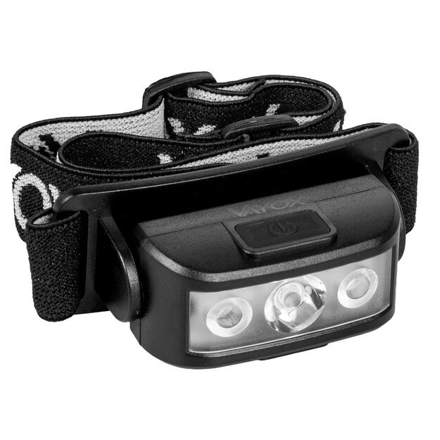 Vayox Įkraunamas žibintuvėlis ant galvos 100lm LED + 2xLED VA0174