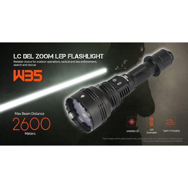 Acebeam W35 Zoom LEP žibintuvėlis