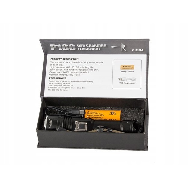 Светодиодный фонарик Bailong XHP160