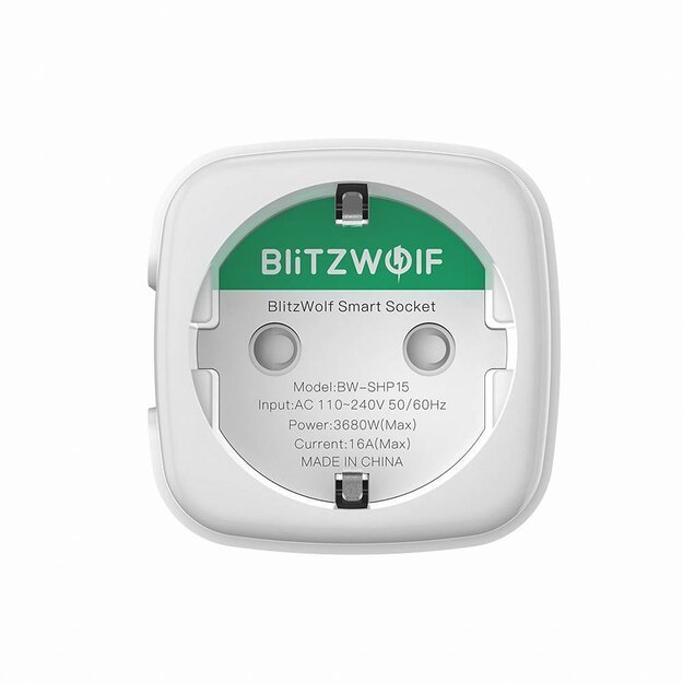 Išmanusis kištukinis lizdas Blitzwolf BW-SHP15, ZigBee, 3680W