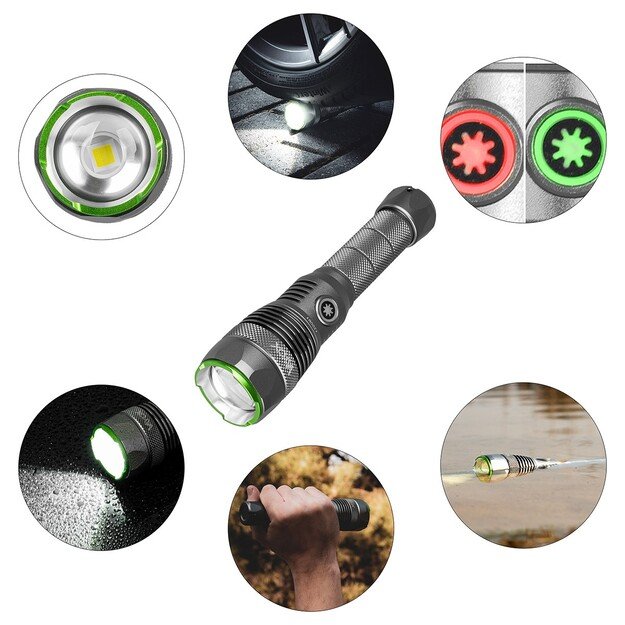 Vayox Pro Series Tactical Flashlight 3000lm IPX7 30W LED SMD VA0364