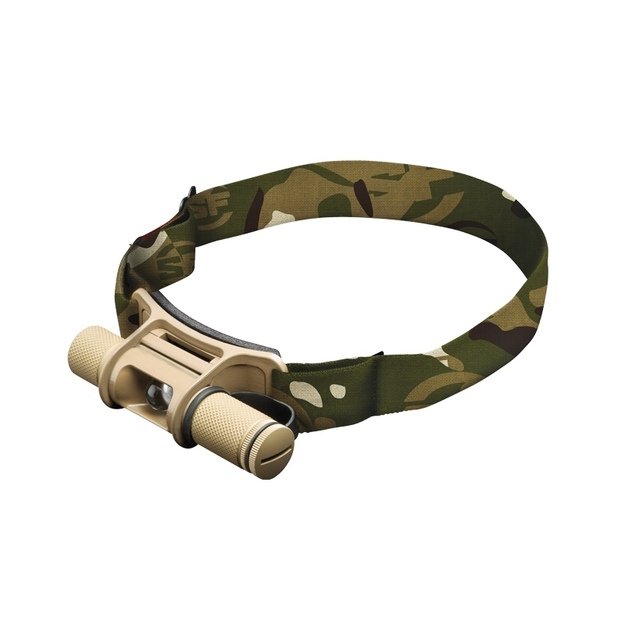 SureFire Minimus taktinis žibintuvėlis ant galvos