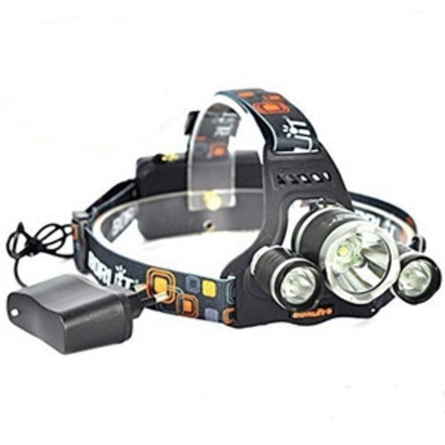 UV ir baltos šviesos prožektorius ant galvos