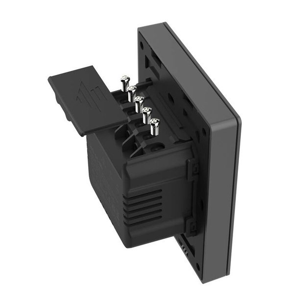 Умный WiFi настенный выключатель SONOFF M5-1C-80 (1-канальный, для рамки, графит)