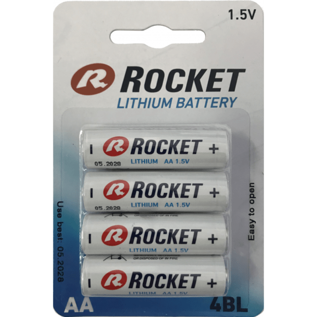 Литиевые батарейки AA Rocket Lithium, 4 шт.