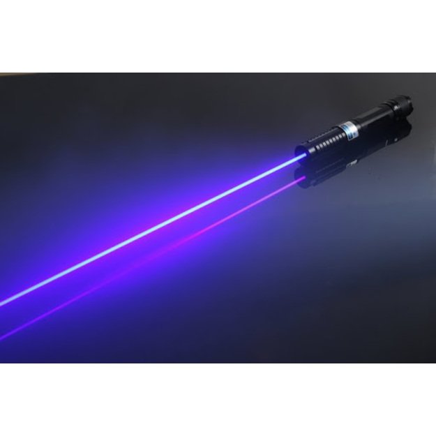 Galingas mėlynas lazeris su galvutėmis