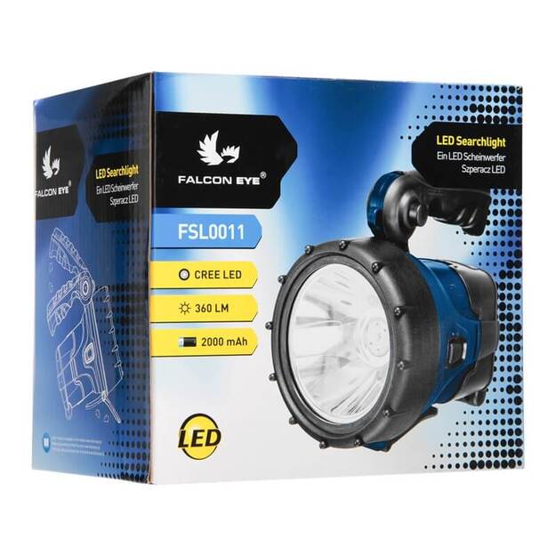 Falcon Eye įkraunamas 360lm prožektorius FSL0011