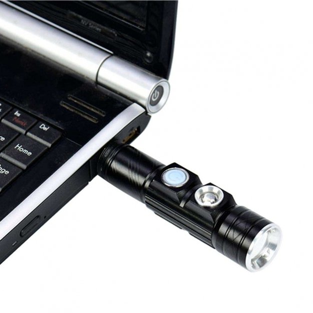 LED žibintuvėlis su UV šviesos diodu