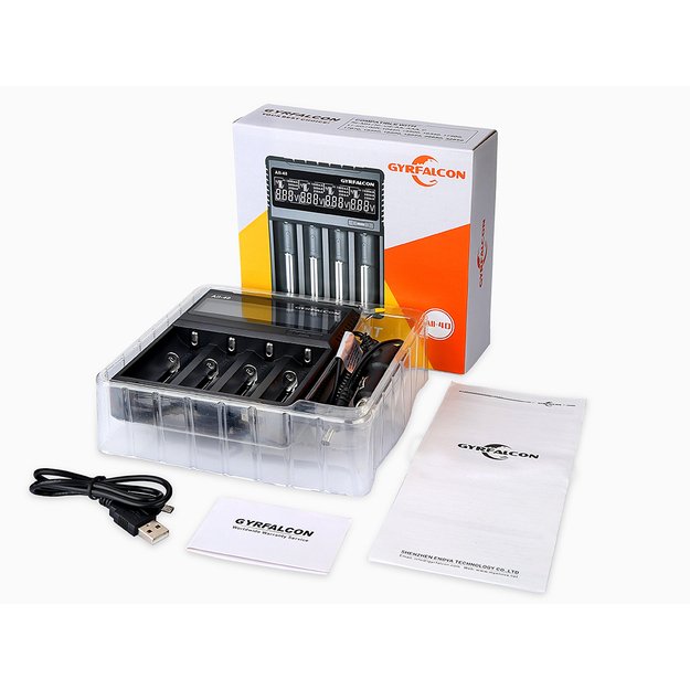 Зарядное устройство для литий-ионных и NiMH аккумуляторов Enova Gyrfalcon ALL-40 на 4 слота