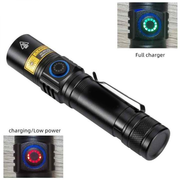 Infinio SLIM UV-38 LED 5W UV flashlight 18650 Li-Ion battery 2Ah