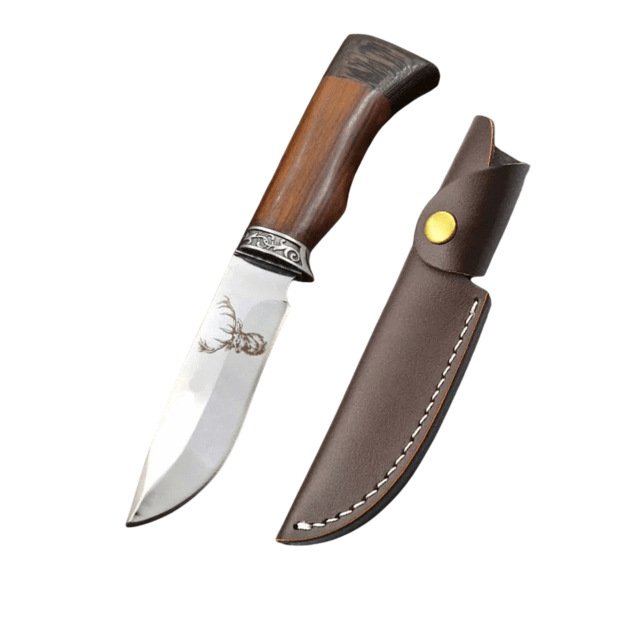 Нож с фиксированным лезвием и ножнами 23 см