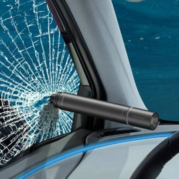 Žibintuvėlis su stiklo daužimo įrankiu Baseus Savior