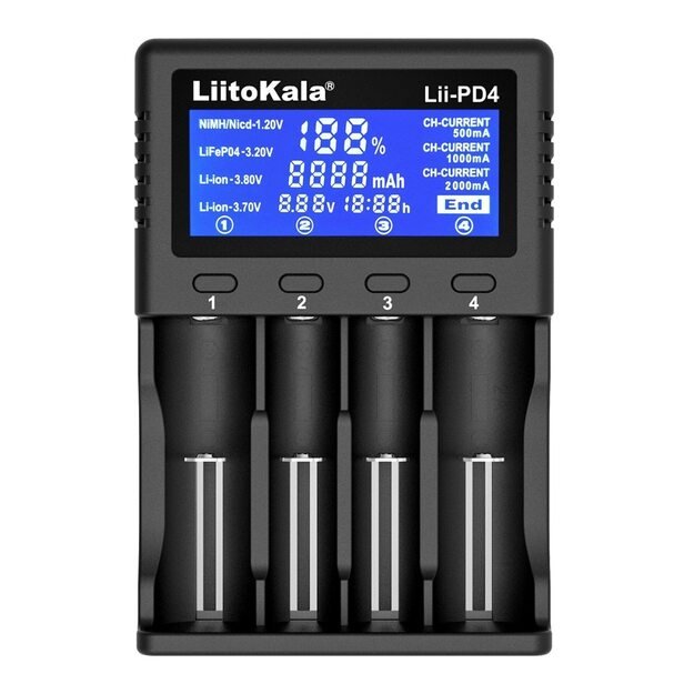 Liitokala PD4 LCD Battery Charger