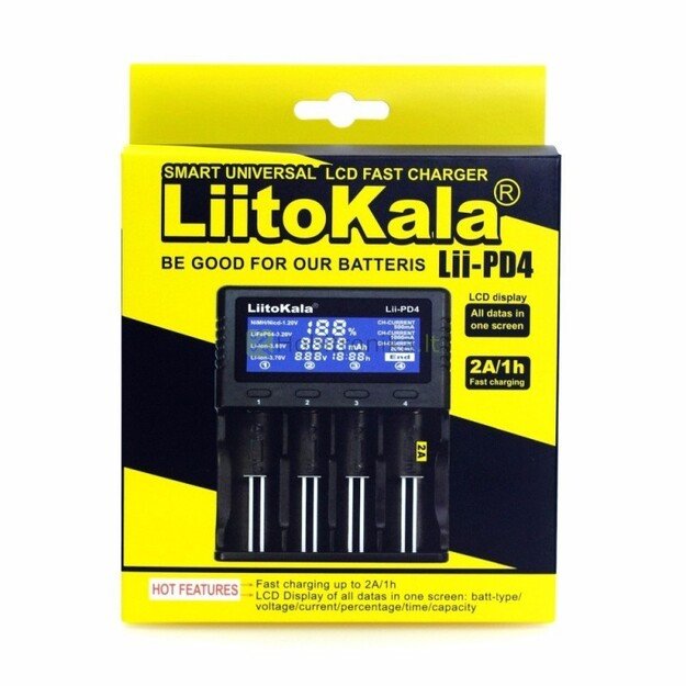 Liitokala PD4 LCD Battery Charger