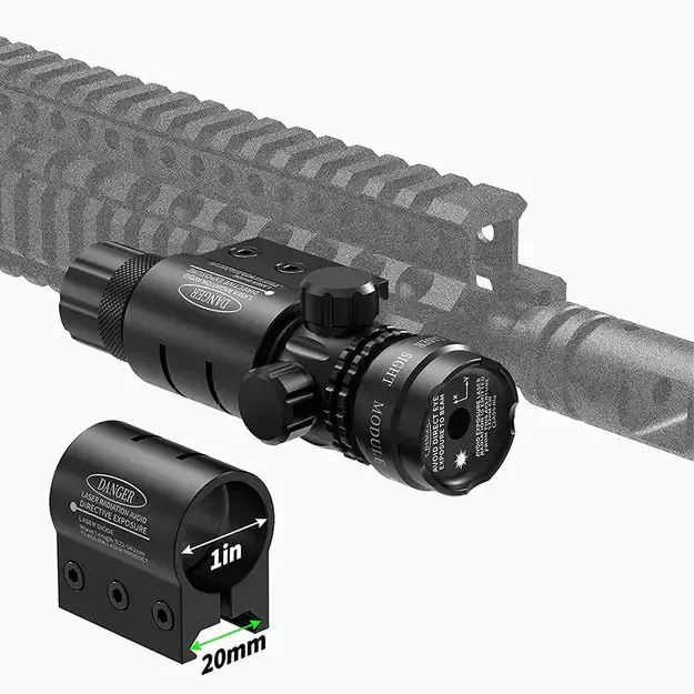 Lazerinis taikiklis oriniams šautuvams ir ASG, žalias, su 11 mm bėgeliu